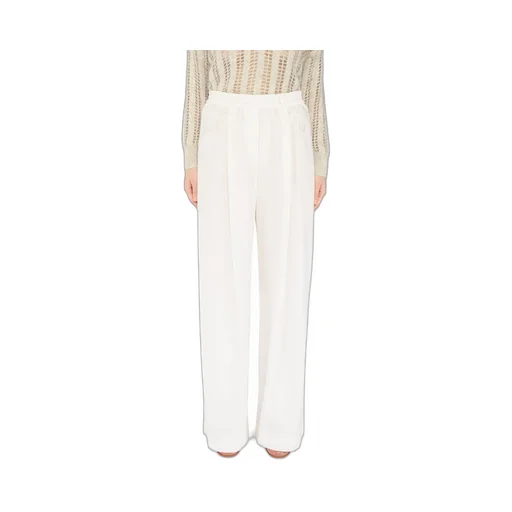 Wide-Leg Cotton Trousers