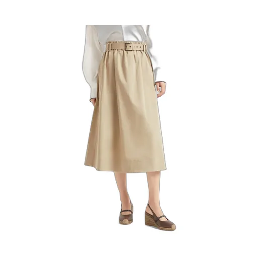 Belted Midi Skirt
