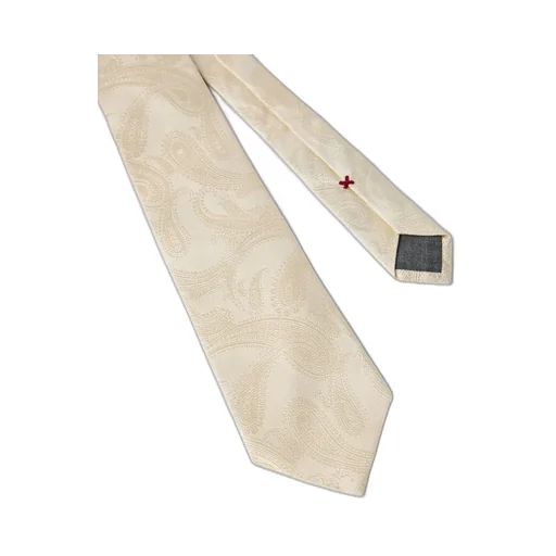 Paisley Printed Pointed Tip Tie