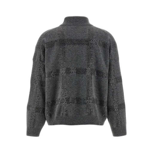 Sequin Embellished Turtle Neck Knitted Jumper