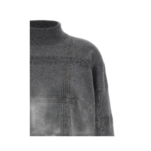 Sequin Embellished Turtle Neck Knitted Jumper