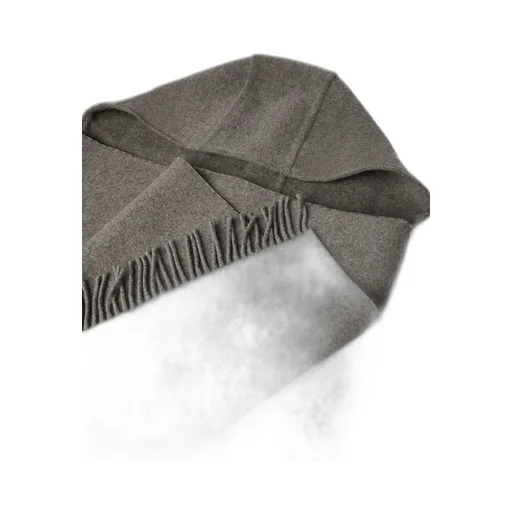 Hooded Fringed Poncho