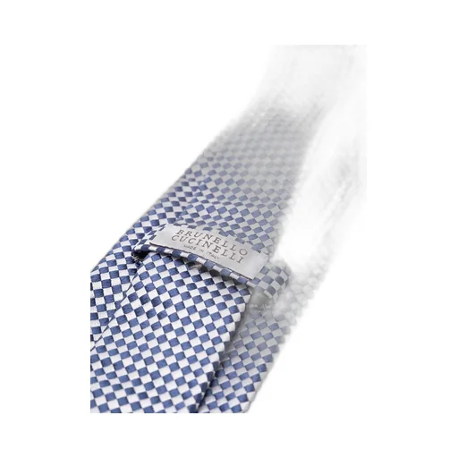 Checkerboard-Patterned Silk Tie