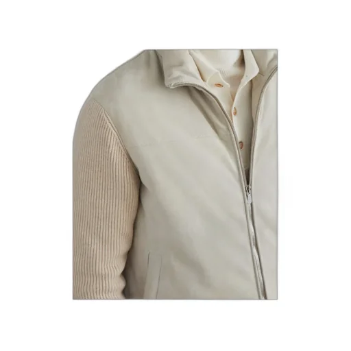 Panelled Zipped Padded Jacket