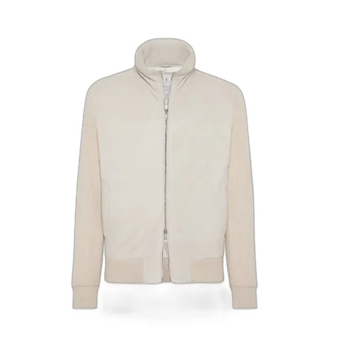 Panelled Zipped Padded Jacket