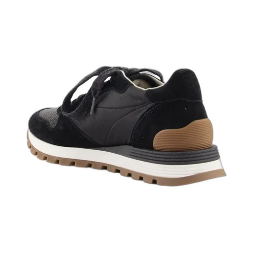 Panelled Lace-Up Sneakers