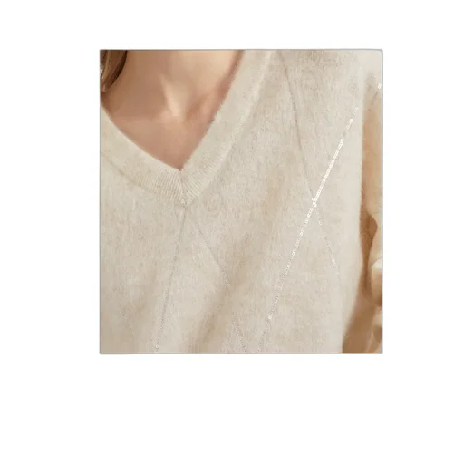 V-Neck Knitted Jumper
