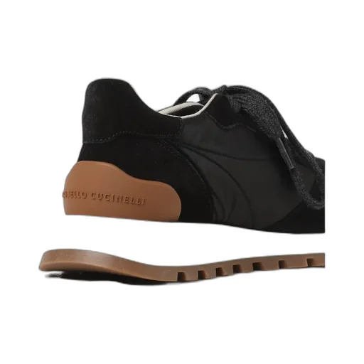 Panelled Lace-Up Sneakers