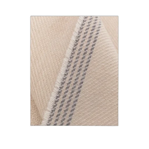 Contrast-Trim Frayed Scarf