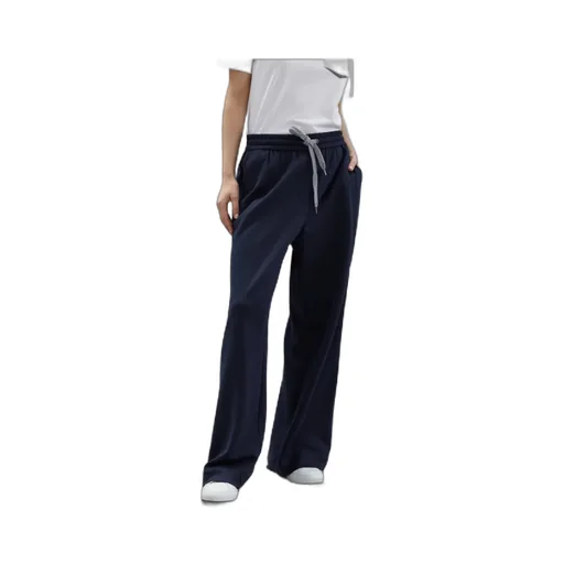 Drawstring Waistband Relaxed-Fit Pants