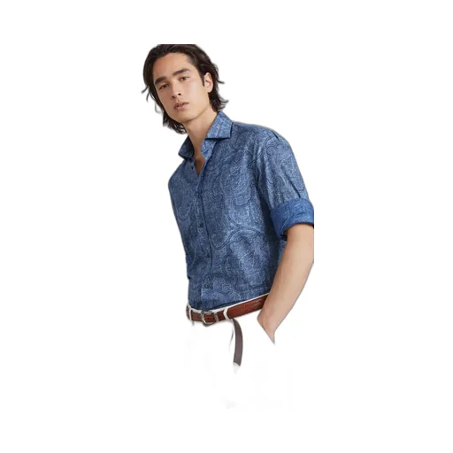 Patterned Jacquard Buttoned Shirt