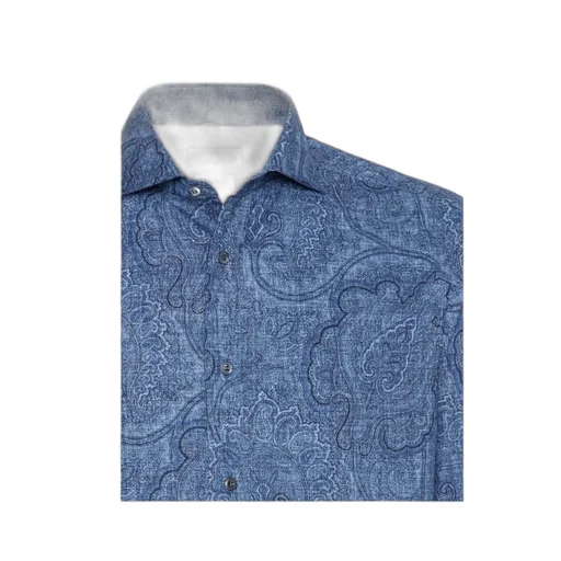 Patterned Jacquard Buttoned Shirt