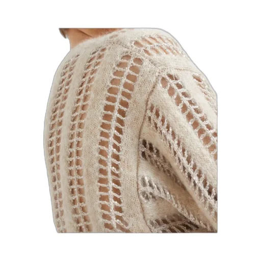 Short-Sleeved Open-Knitted Jumper