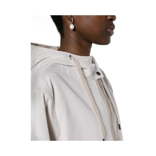 Zip-Up Hooded Drawstring Jacket