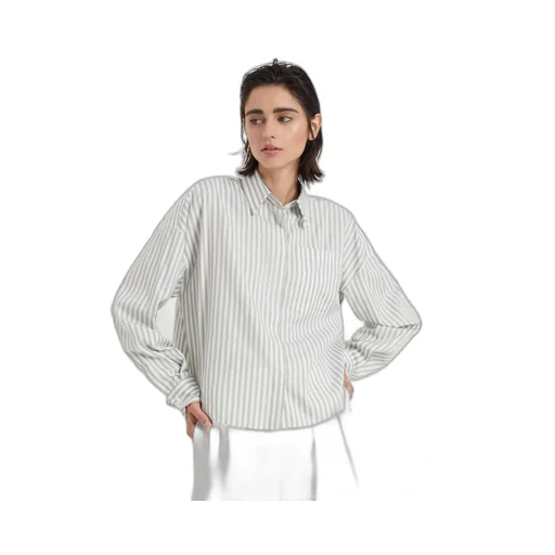 Striped Chain-Embellished Shirt