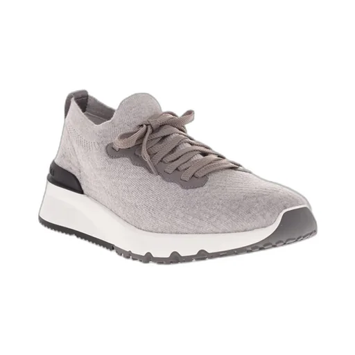 Knitted Lace-Up Sneakers