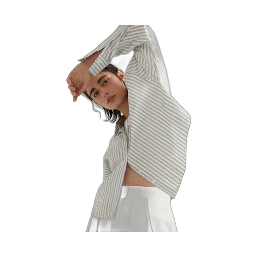 Striped Chain-Embellished Shirt