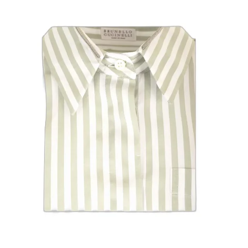 Striped Chain-Embellished Shirt