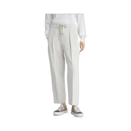 Pleated Straight-Leg Pants
