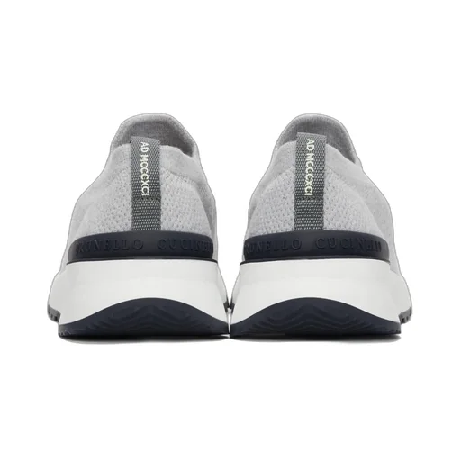 Knitted Lace-Up Sneakers