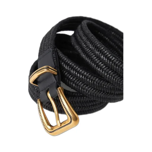 Rustic Woven Buckle Belt