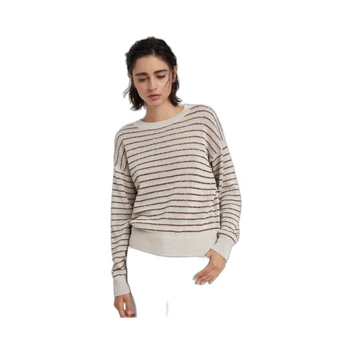 Stripe Detailed Crewneck Jumper