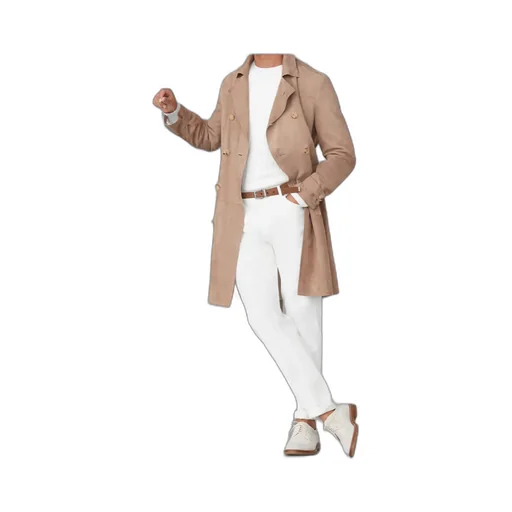 Double-Breasted Belted Coat