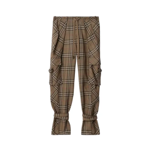 Checked Cargo Trousers