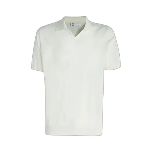 Short-Sleeved Fine-Knitted Polo Shirt