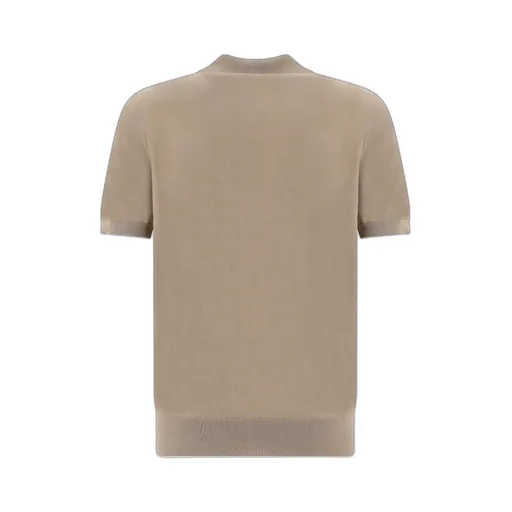 Short-Sleeved Fine-Knitted Polo Shirt