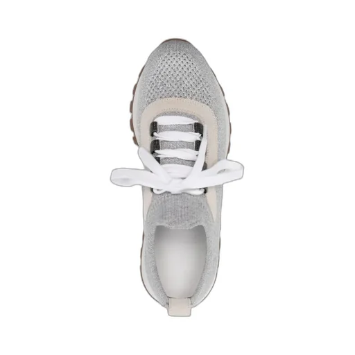 Knitted Lace-Up Sneakers