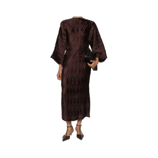 Belted Pleated Dress