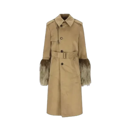 Cuff-Detailed Belted Waist Coat