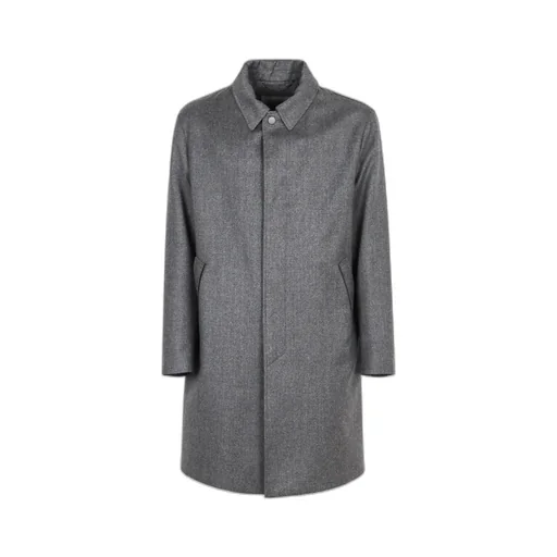 Zip-Front Wool Coat