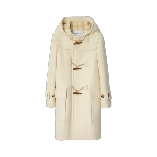 Toggle Closure Hooded Duffle Coat