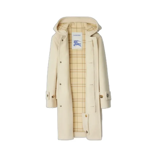 Toggle Closure Hooded Duffle Coat