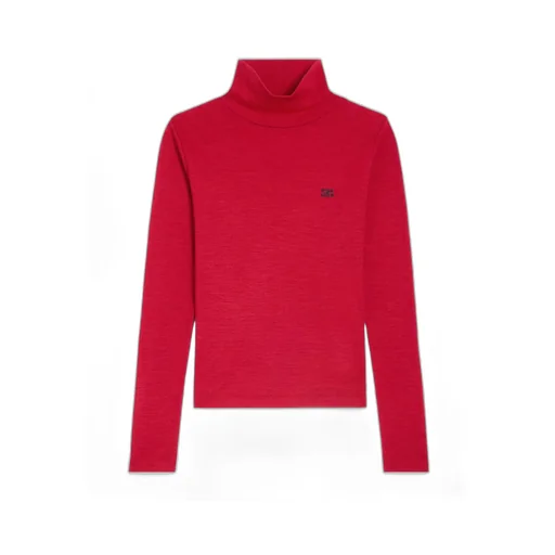 Turtleneck Top In Wool Jersey