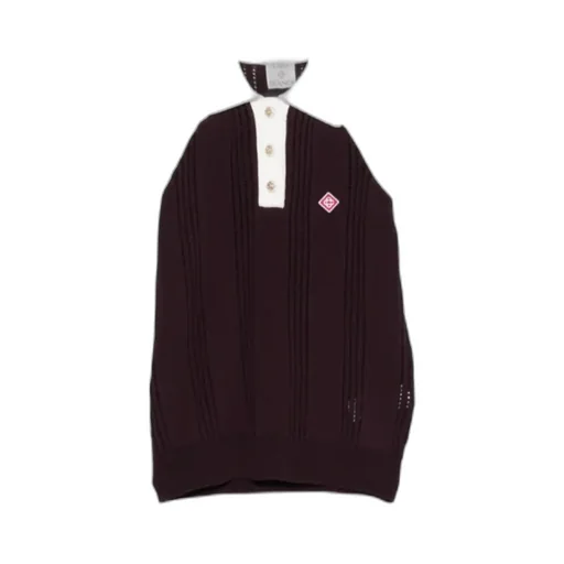 Button-Down Knit Polo Shirt