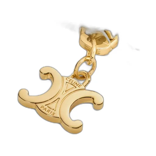 Zipped Card Holder Triomphe Charms In Grained Calfskin