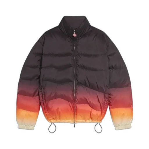 Printed Long-Sleeve Down Jacket