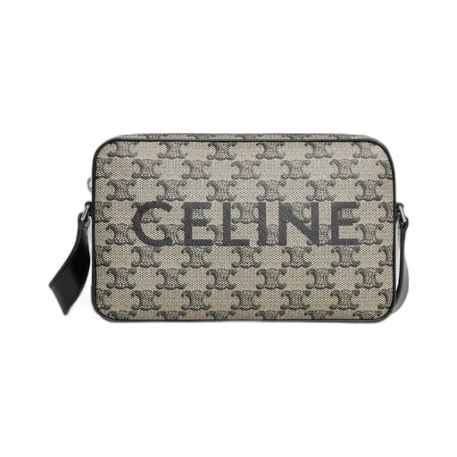 Medium Messenger Bag In Triomphe Canvas With Celine Print