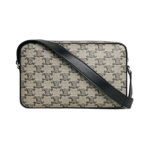 Medium Messenger Bag In Triomphe Canvas With Celine Print