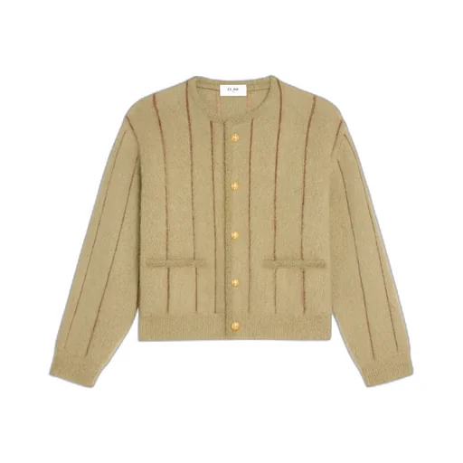 Cardigan Jacket In Brushed Mohair