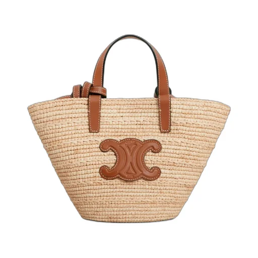 Nano Supple In Raffia And Calfskin