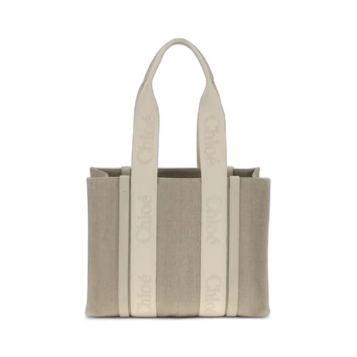 Woody Logo Detailed Medium Tote Bag