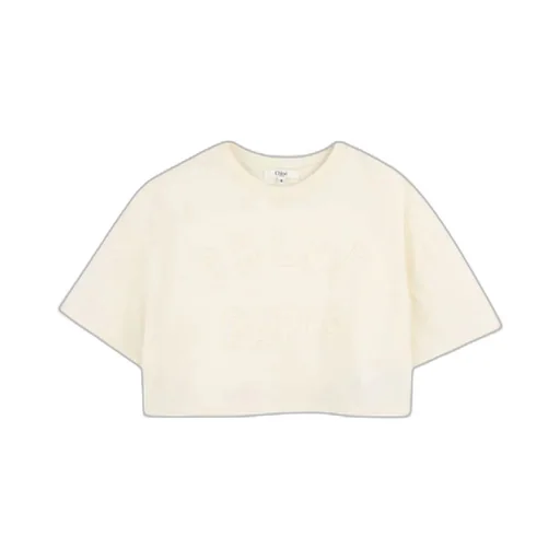 Logo-Embossed Cropped T-Shirt