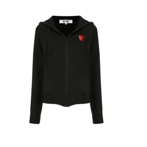 Heart Motif Zip Hoodie