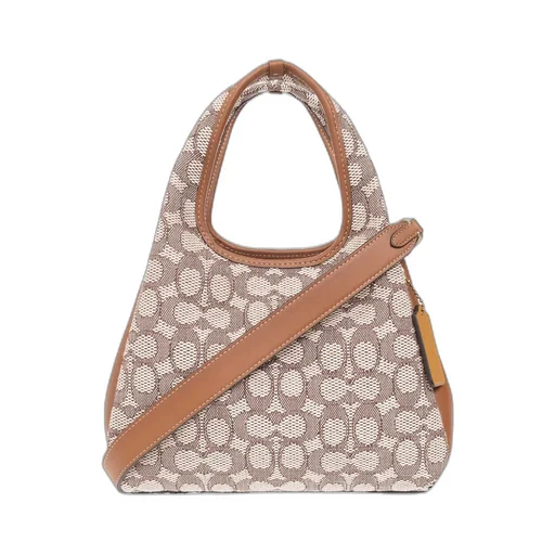 Hadley Monogram-Jacquard Leather Bag