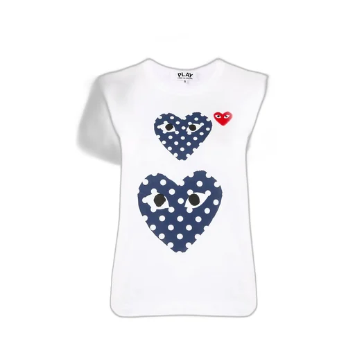 Heart-Print Crew Neck T-Shirt