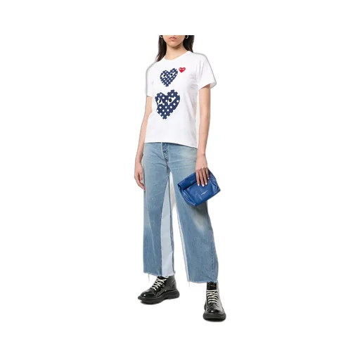 Heart-Print Crew Neck T-Shirt